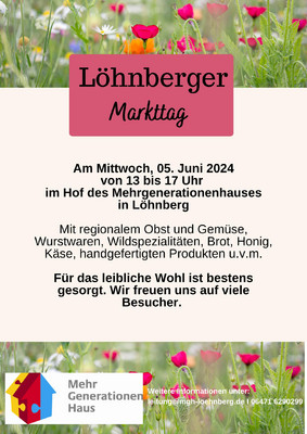 Plakat für den Löhnberger Markt am 5. Juni 2024