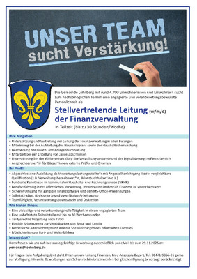 Stellvertretende Leitung (w/m/d) der Finanzverwaltung